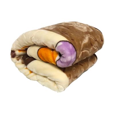 China China PORTABLE Super Soft Polyester Flannel Throw Wrap Mink Fleece Custom Baby Receiving Blanket for sale