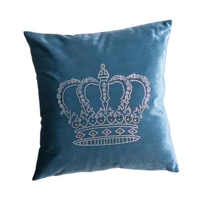 China Anti-pilling 2021 March Diamond Cushion Pillowcases 18inch X Elegant Glittering Diamond Painting Pillowcase Diamond Chip Pillow Case for sale