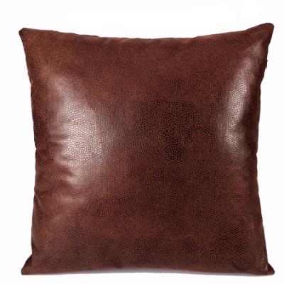 China Fashional Square 40x40cm Luxury Decorative Faux Waterproof Anti-pilling PU Leather Seat Pillow Cushion Covers for sale