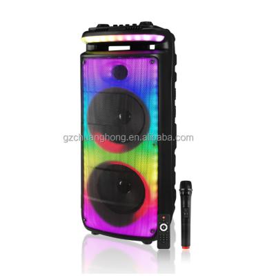 China No New Arrival 8 Inch Portable Dual Speaker Outdoor BT Speaker With Flame Lights for sale