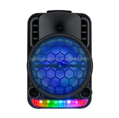 China None Best Selling Portable 12 Inch Professional Plastic Audio Guitar BT Speaker Box With Led Lights for sale