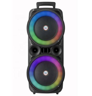 China Dual 8inch LED Flashing Light Sound System Portable Speaker AVCROWNS Wireless Speaker AO-8209 for sale