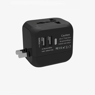 China Multi USB Travel Adapter Travel Charger USB Ports Android Phone Fast Charging Mobile Dual Type-C Type C Multi Adapter Travel Adapter for sale