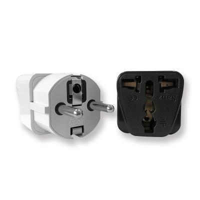 China Hot Selling Dual USB Charging 2 Ports In EU 1KR USA UK Plug Adapter To German Kr EU European Euro Travel Electrical Plug Power Adapter for sale