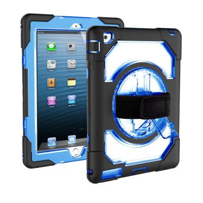 China Shockproof& Scratch-Resistant For iPad 2 3 Tablet 4 Shockproof Case With Shoulder Strap , Heavy Duty Silicone+PC Stand Cover Case For iPad Mini 9.7 5th 234 for sale