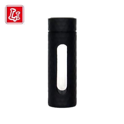 China WITH LID black texture glass water cup texture style cup creative fashion strong practicability for sale