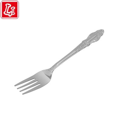 China Sustainable Western Style Kitchen Utensils Stainless Steel Food Steak Fork Fruit Fork for sale