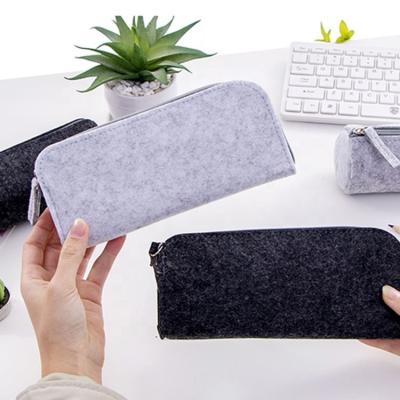 China Hot Selling Large Capacity Wholesale Felt Zipper Pencil Bag Purchasing High Quality for sale