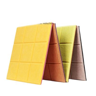 China Sound Insulation Manufacturers Wholesale Felt Sound Insulation Panel KTV Cinema 100% Polyester Fiber Sound Absorption Board for sale