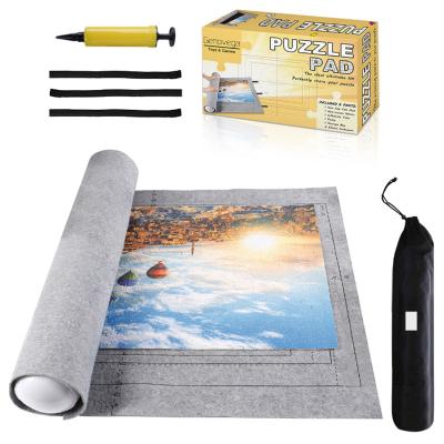 China DIY TOY nonwoven children's puzzle eco-friendly mat and storage pump felt puzzle mat roll felt puzzle mat for sale