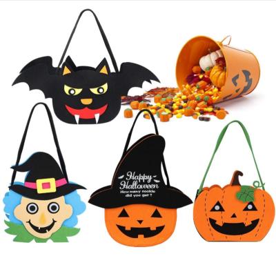 China Wholesale Decoration Felt Halloween Trick Or Treat Tote Storage Bag For Party Halloween Decorations Nangong Felt Bag for sale