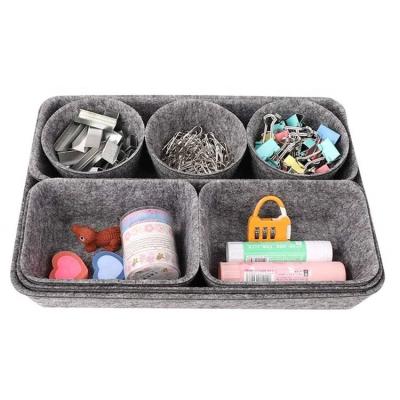 China Factory Direct Wholesale Sustainable Felt Storage Boxes Snacks Desktop Integrated Dried Fruit Storage Boxes for sale