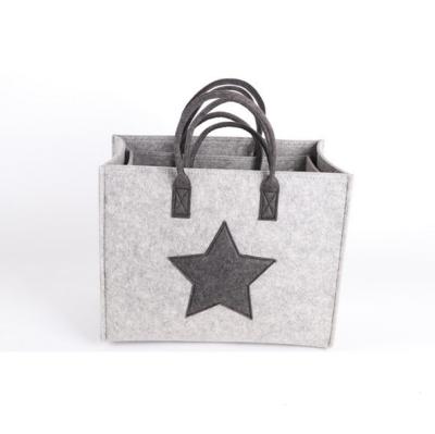 China Sustainable customized hot-selling square felt multifunctional storage women shopping bag felttotebags for sale