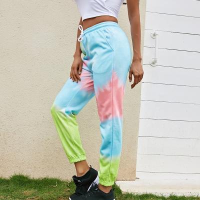 China 2021 Anti-wrinkle spray paint graffiti young style casual pants for women for sale