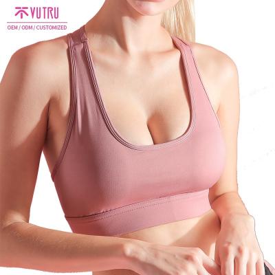 China Lady Fitness Yoga Wear Women's Custom Breathable Open Back Sports Bra, Sexy Sports Bra For Woman Fitness for sale