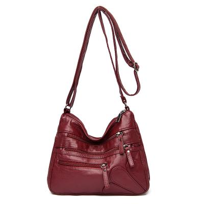 China QuanZhu factory low price sale leather lady shoulder bag fashion messenger hot lady bag water resistant for sale