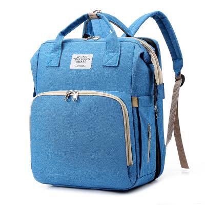 China New Design Backpack Waterproof Mattress Inside Large Room Multi Functional Travel Crib Diaper Bag for sale