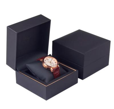 China 2021 Logo Design 2021 Automatic Watch Box Black Leather Watch Box Custom Made Luxury Brand Collection Best Quality for sale