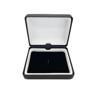 China Gift Custom Black Leather PU Cufflink Link Clip Box for sale