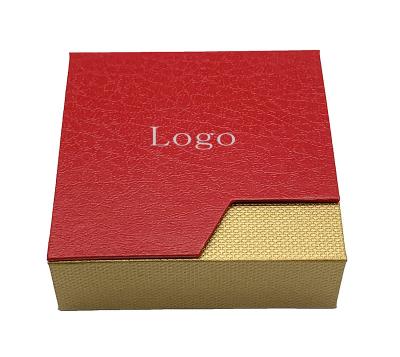 China Custom hand made wholesale red fancy paper flip necklace pendant box for women for sale