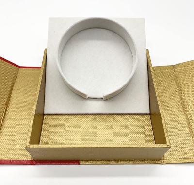 China Handmade Wholesale Custom Bracelet Bangle Red Fancy Paper Box for sale