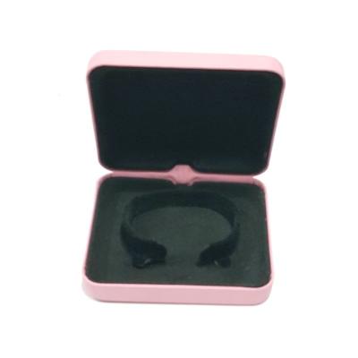 China Dongguan handmade Meidian Handcraft the pink leather jewelry box for sale