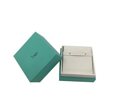 China Gift & Luxury Blue Craft Cardboard Jewelry Gift Packaging Boxes Custom Logo Jewelry for sale