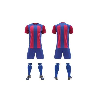 China Custom Logo Number Jersey Football Uniforms Team Sets Mens Polyester Football Kit Blank Soccer Uniforms Football Sets for sale