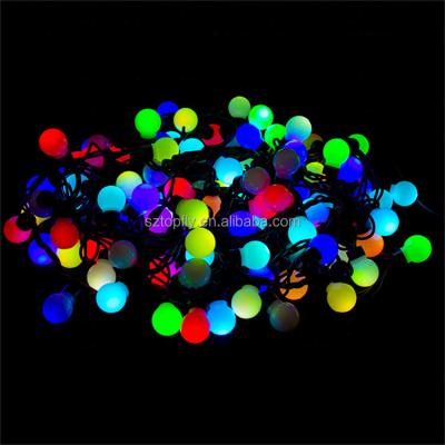 China 17 Mm Ball String Lights Fairy Holiday Party Outdoor Indoor Outdoor Decoration Lighting Christmas Decoration Lights for sale