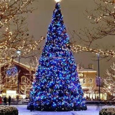 China Shopping Mall 20ft 30ft 40ft 50ft Large Giant PVC 10m LED Christmas Tree Artificial Outdoor Lighting Decoration for sale