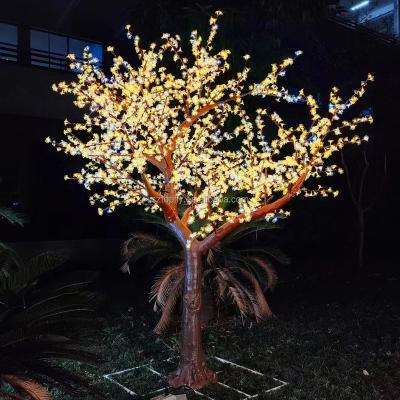 China LED Tree Garden Decoration Waterproof LED Peach Tree Landscape Lighting 3.5m Simulation Lighted Tree For Street Decoration for sale