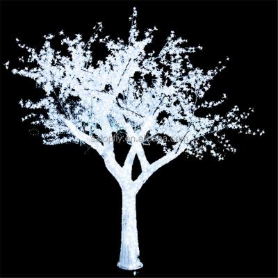 China White Color 3.5M Acrylic Cherry Blossom Tree LED Artificial Cherry Tree LED Wedding Tree For Garden Decoration for sale