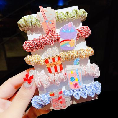 China New Children Rabbit Hair Elastic Band Acrylic Hair Scrunchie Stylish Charming Colorful Girl Cartoon for sale