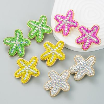 China Simple Bohemian Style Summer Beach Ocean Resort Starfish Earrings Wholesale Charming Elegant for sale