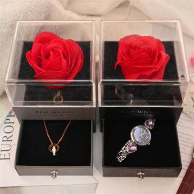 China Rose Luxury Valentines Valentine's Day Creative Valentine's Day Proposal Birthday Gift Box for sale