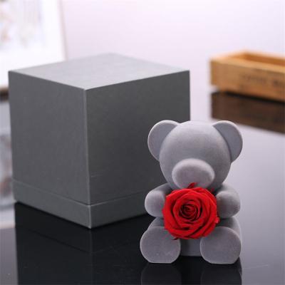 China Wholesale Luxury and Loving Handmade Teddy Bear Immortal Rose Gift Valentines Day Gift for sale