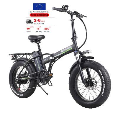 China Aluminum alloy EU warehouse fast delivery 20inch fat tire ebike 48v 15ah 800w electric bicycle for sale