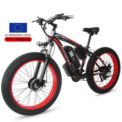 China Free Shipping Aluminum Alloy EU Warehouse 26inch 48v 23ah 2000w Dual Motor Fat Tire Electric Bike for sale