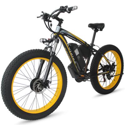 China Free Shipping EU Warehouse Aluminum Alloy Front And Rear Motor 48v 23ah 2000w Fat Dual Tire Adult Electric Bike for sale