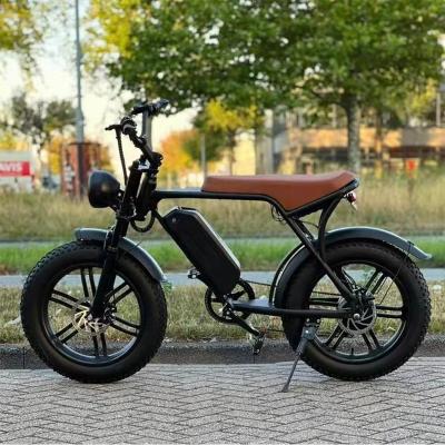 China EU Amazon STEEL ALLOY Retro 48v 15ah 750w Stock 20inch High Power Fat Tire Hot Sale Electric Bike for sale