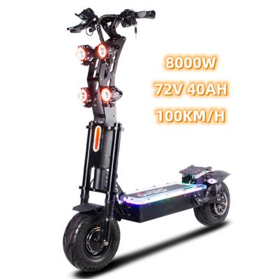 China Unisex 8000w 72v e 13 Inch Motor Fast Scooter Adults Dual Motor Scooter With Seat Long Range 100kmh Powerful Adult Electric Scooter for sale