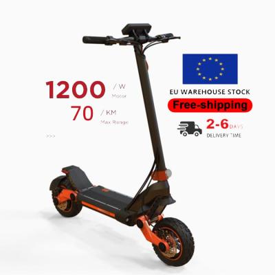 China 2022 Unisex New Design Eu Warehouse Drop Shipping 1200W Max Speed ​​50kmh G3 IP54 Waterproof Electric Scooter for sale