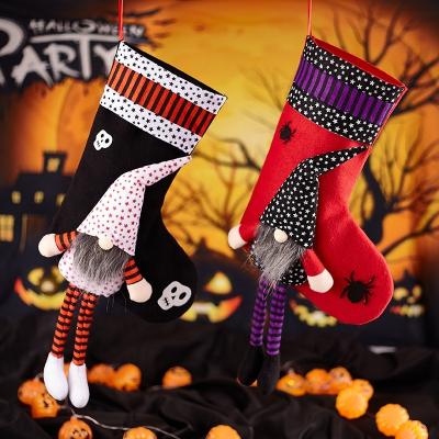 China Party Decoration Wholesale 2022 Popular Halloween Outdoor Cloth Decorative Stockings for sale