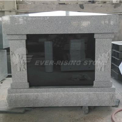 China Modern New Design Granite Columbarium Niche With Cross Carving for sale