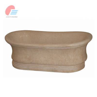 China Modern Egyptian Beige Marble Bathtub for sale