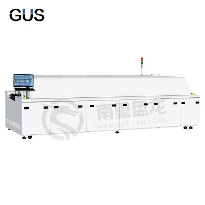 China LED SMT GUS High efficiency PCB reflow soldering machine SMT computer reflow oven with high quality for sale