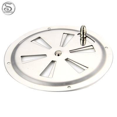 China Boat Hardware Fitting 5 Inch Stainless Steel Butterfly RV Boat Round Button Side Marine Duct Louvered Cover for sale