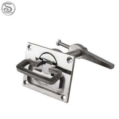 China Fitting Marine Hardware Stainless Steel Slam Boat Hardware Pull Ring Compression Boat Flush LatchTurining Lock Lift Handle for sale