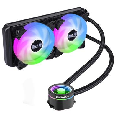 China Computer Case BUBALUS PC CPU Cooler 240mm ARGB Liquid Water Cooling Fans Liquid Cooler System With Radiator for sale