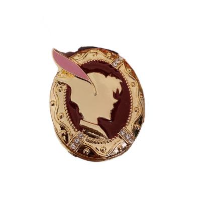 China Little Boy 18K Gold Plated Alloy Epoxy Resin Women's Brooch Pin for sale